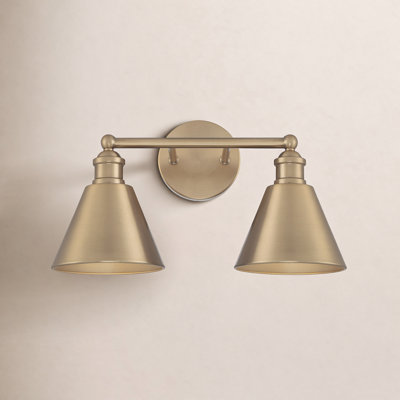 Kera 2 - Light Dimmable Vanity Light in Natural Brass