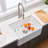 33" L X 20" W Farmhouse Kitchen Sink With Grid And Strainer