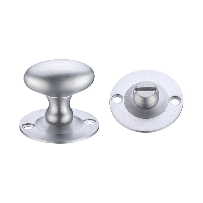Oval Thumb Turn with Coin Release Rosette, Satin Chrome