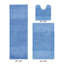 Ensemble de tapis pour salle de bain 3 pièces 100% coton 2155 g / m² Merkle, certifié OEKO-TEX®, envers en latex antidérapant, touffeté moelleux, super absorbant et lavable à la machine pour salle de bain, douche et baignoire, bleu foncé-1219724991-1219634846