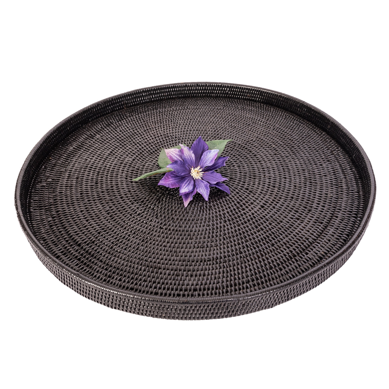 Landers Handmade Serving Tray, Tudor Black, 2" H x 24" W x 24" D