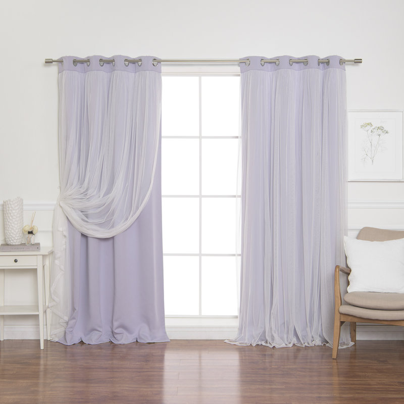 Yacine Blackout Single Curtain Panel, Lilac