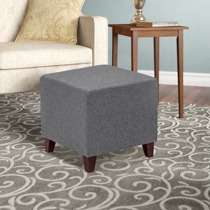 Moorhouse Upholstered Ottoman, Gray 100% Polyester
