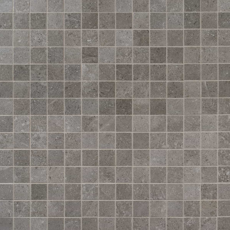 New Rock 2X2 Matte Porcelain Mosaic, Fossil Dark Gray