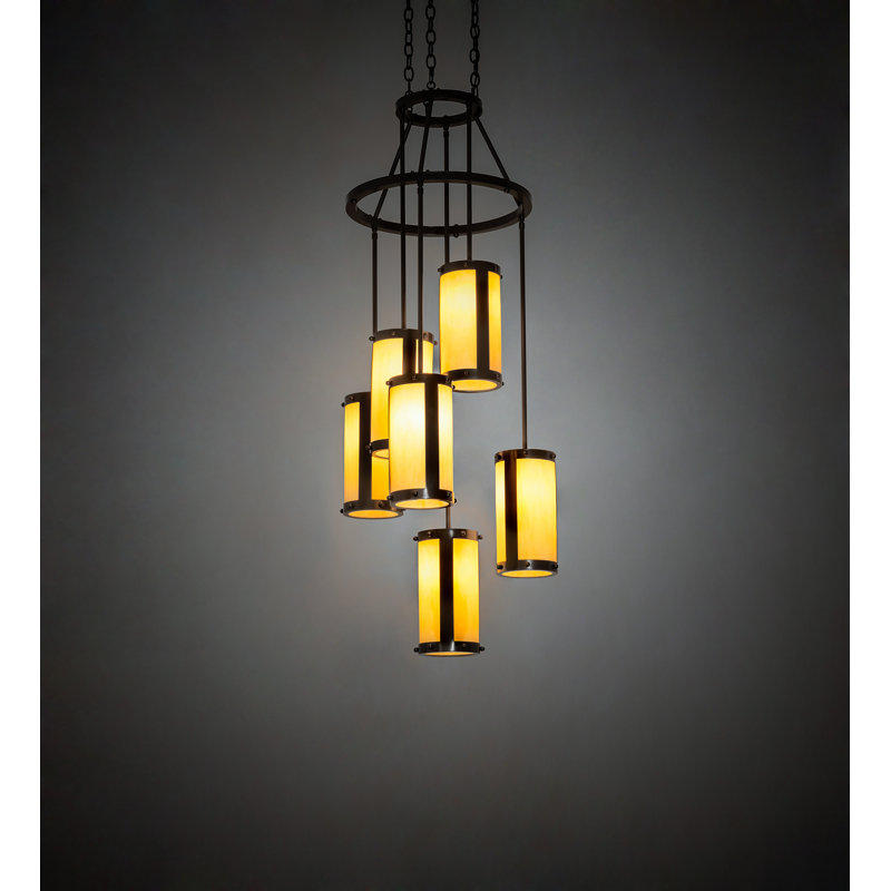 Fluery 6 - Light Dimmable Cylinder Chandelier
