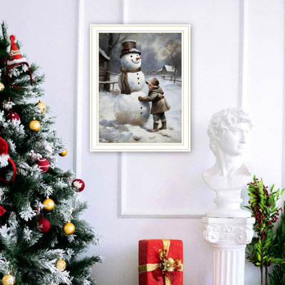 Living Room Decoration - White, 18X1x14 In, 3 Lb, Fashionable Print White Framed, 14X1x18 Hip Style