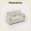Canapé modulaire 64,6 po en tissu chenille de canapé modulaire lavable avec coussins latéraux pour causeuse de salon
