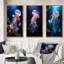«Jellyfish Luminescent Beauty», 3 pièces sur toile-2081706151-2081706150