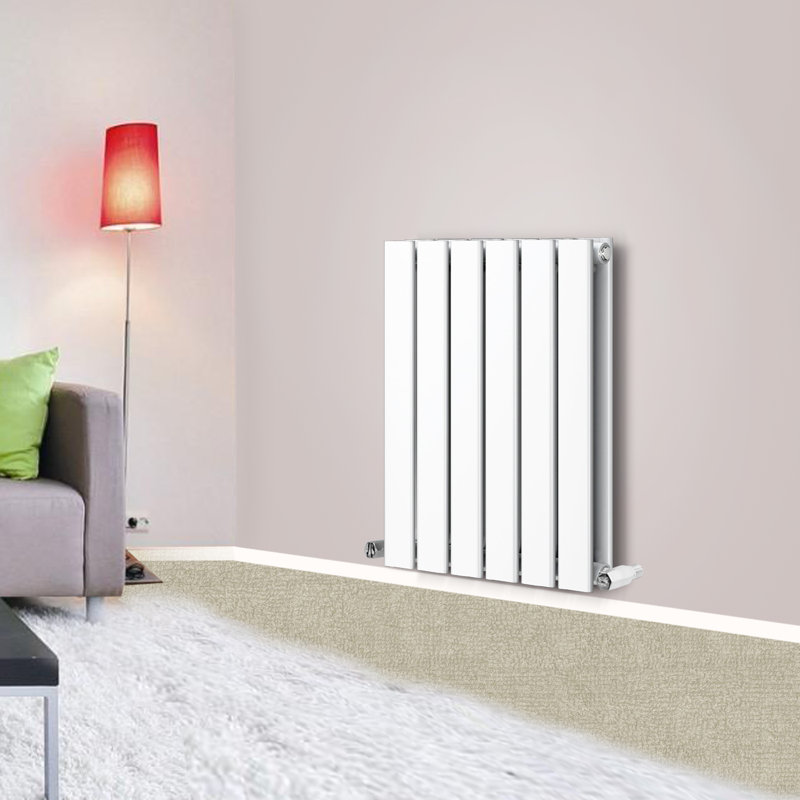 Shonna Vertical Double Flat Panel Radiator, Gloss White, 60cm H x 40.8cm W