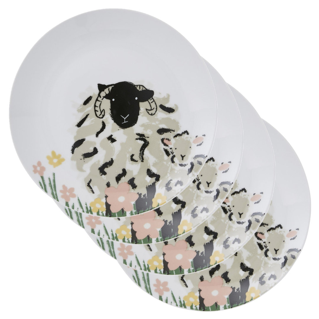 7,56 cm Salat- oder Dessertteller Woolly Sheep aus Porzellan