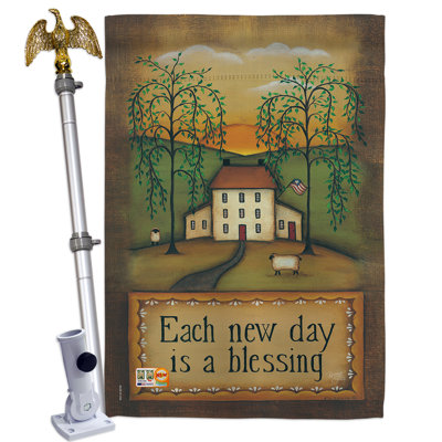 Ensemble de drapeaux de Aluminium pour poteaux décoratifs New Day-HS100072-BO-02
