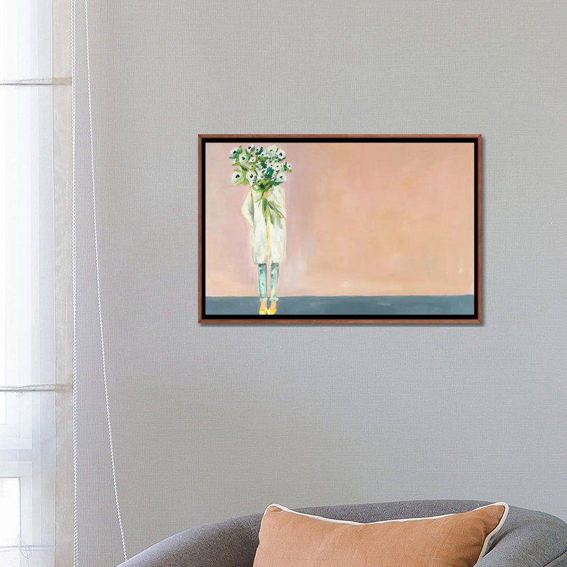 «Anemone» par Meredith Steele - reproduction d'art, H 26 po x l 40 po x 1,5 po, Toile avec cadre en bois classique