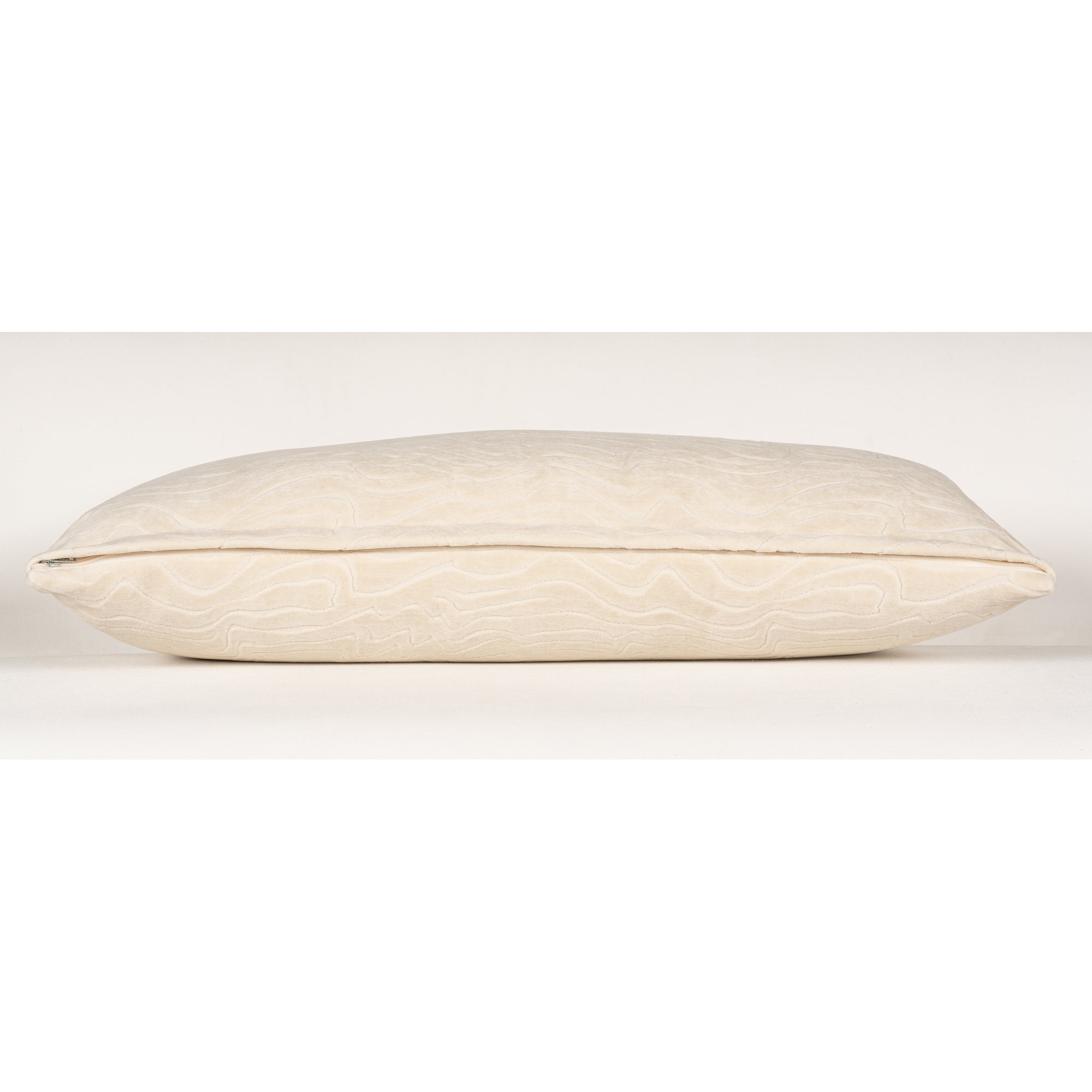 Prudence Cream 20" x 20" Throw Pillow, Khaki Abstract, Rectangle 12"H x 21"W, Feather
