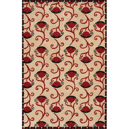 Sidney Wool Floral Indoor Rug, Rectangle 7'9" x 10'6"