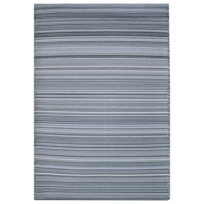Tapis intérieur / extérieur rayé Teena, Rectangle 4 pi x 6 pi