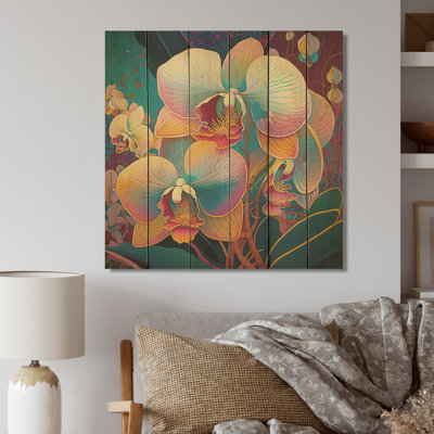 Blossoming Orchid In Bright Retro Colors I " Blossoming Orchid In Bright Retro Colors I "