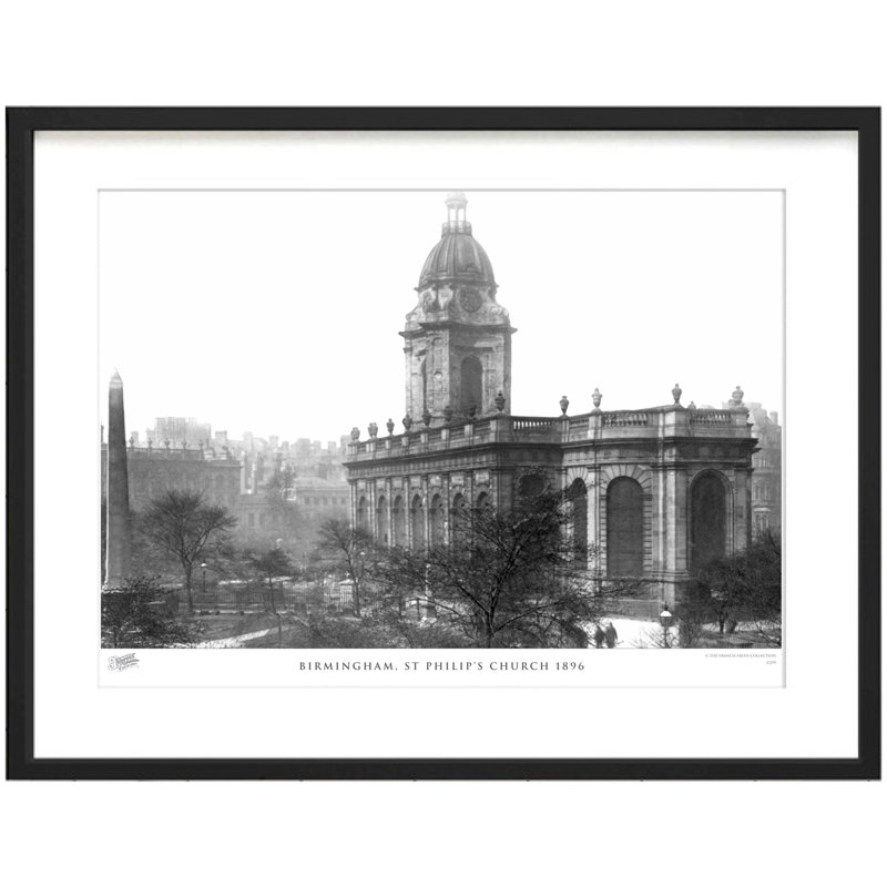 Birmingham, St Philip's Church 1896 - Single Picture Frame Print, 28cm H x 36cm W x 2.3cm D