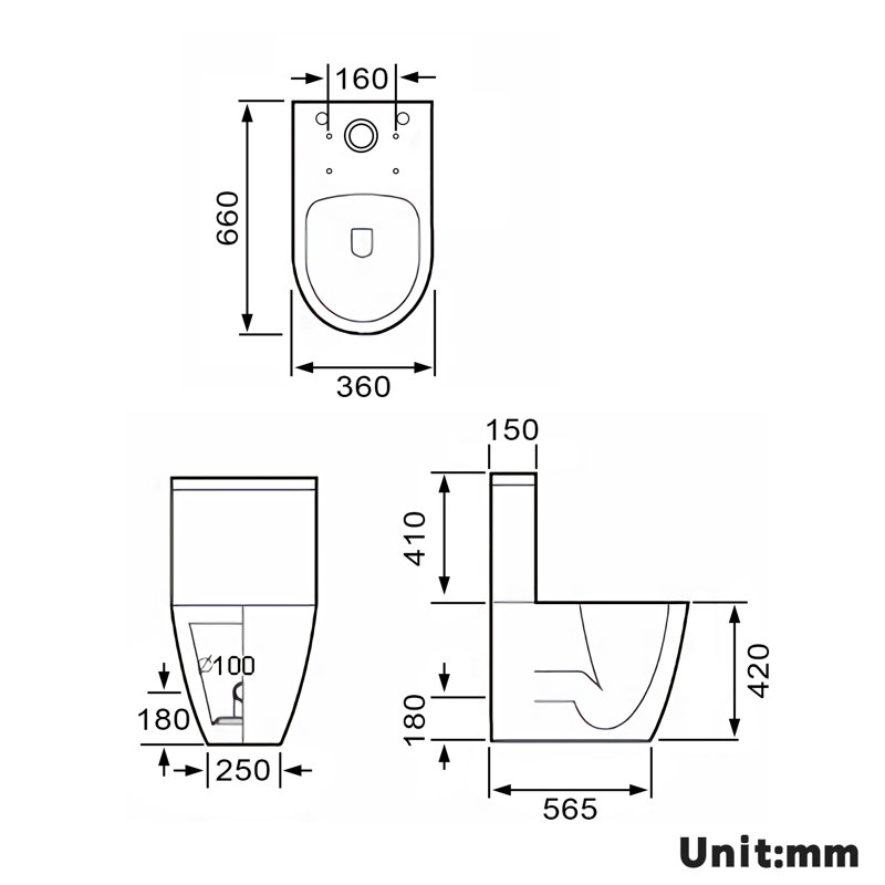 Belfry Bathroom Lapierre 1.59L LPF Round One-Piece Toilet (Seat Not Included)