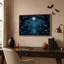 Art mural sur toile, "Dark Forest Gate" avec lune et lueur bleue d'Halloween-2012522166