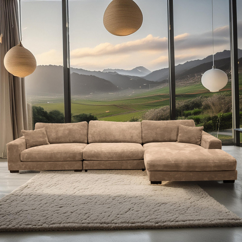 Canapé modulaire 3 pièces Bella Canapé Modern, Tanné