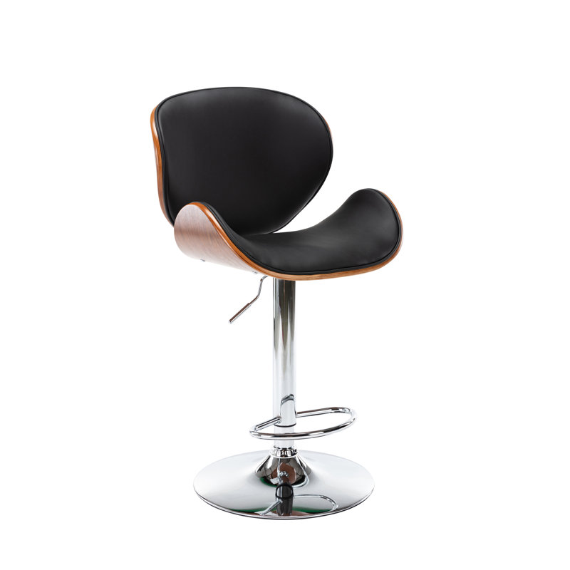 Tabouret de bar rotatif réglable en hauteur Antonina Corrigan Studio® Reina, Noir