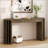 59-inch Long Console Table with Oak Veneer, Curved and Straight Line Design for Farmhouse Entryway, Living Room, and Hallway-11946011