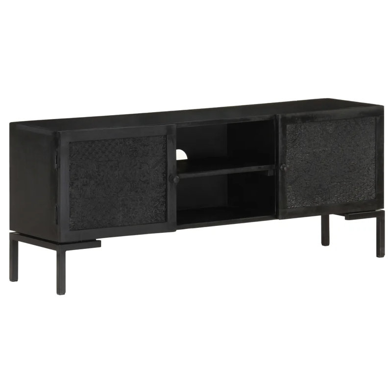 Cassity Unfinished TV Stand for TVs up to 50", Black