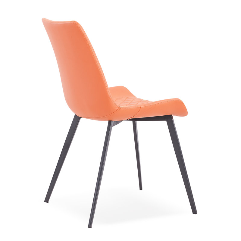 Albieri 18.5'' H Upholstered Side Chair, Orange/Black