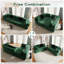 Canapé pelucheux confortable non pelucheux de 135 po à 4 sièges de 135 po sans assemblage en éponge haute densité 32D, canapé surdimensionné, conception de couleur contrastée, esthétique symétrique, pour le salon-286084494