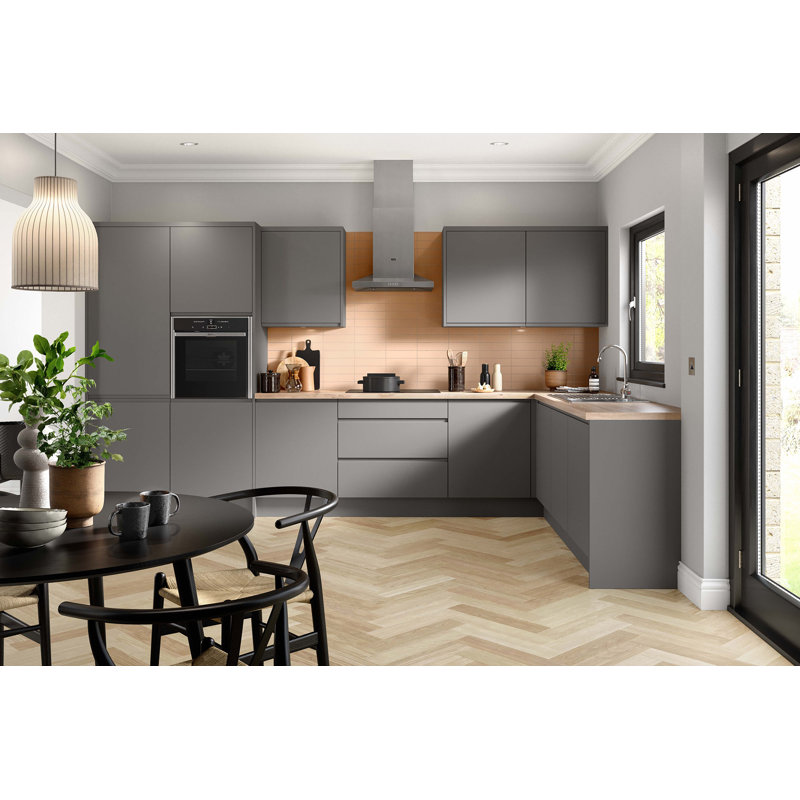 Kitchen Kit J Pull Matt 490mm x 596mm Appliance Door, Dust Grey