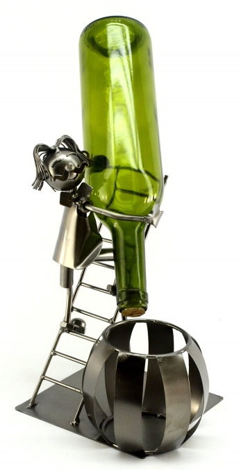 Tabletop Wine Bottle Rack in Silver
