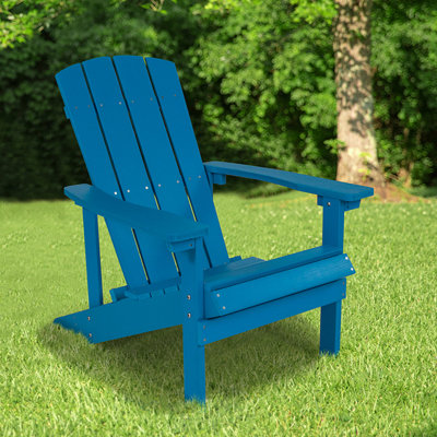 Commercial All-Weather Poly Resin Wood Adirondack Chair by Rosecliff Heights