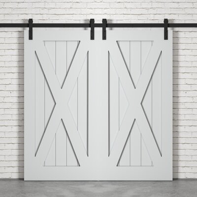 Paneled Manufactured Wood Painted Barn Door with Installation Hardware Kit -  Urban Woodcraft, 500W.40BD.XP.G-D