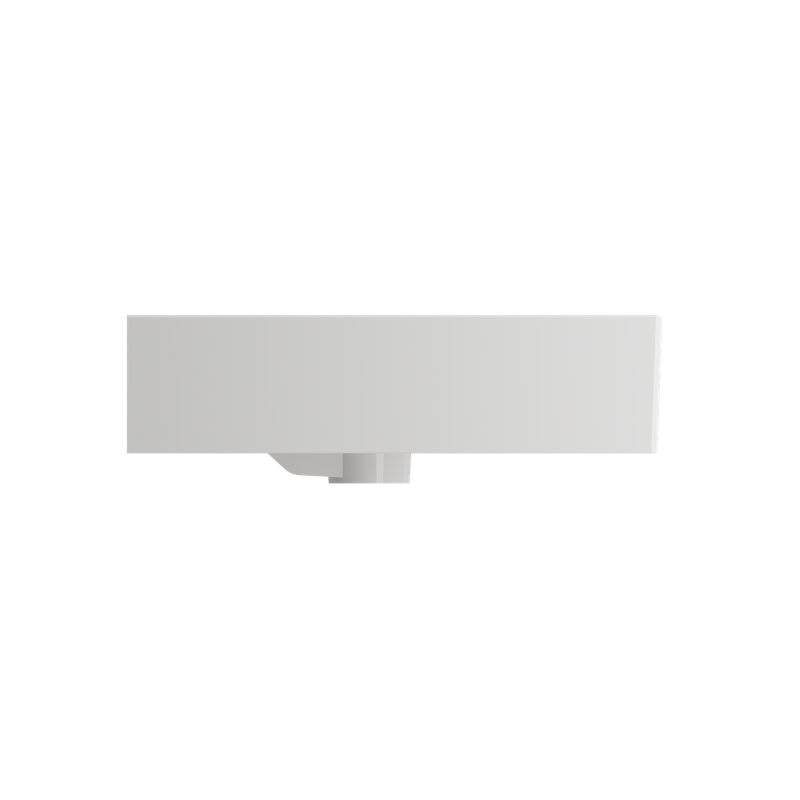 Milano 31.69'' L Bathroom Sink, White, Single-Hole