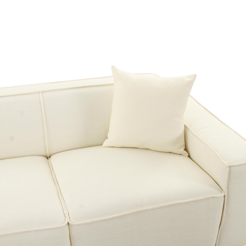 Aaleyah Sectional, Cream Velvet, Left Hand Facing