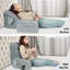 Coussin de lecture pour s'asseoir dans un lit adulte, coussin de dossier avec accoudoirs pour s'asseoir, coussin de dossier pour lire, regarder, se reposer / regarder la télévision sur un canapé ou sur le sol