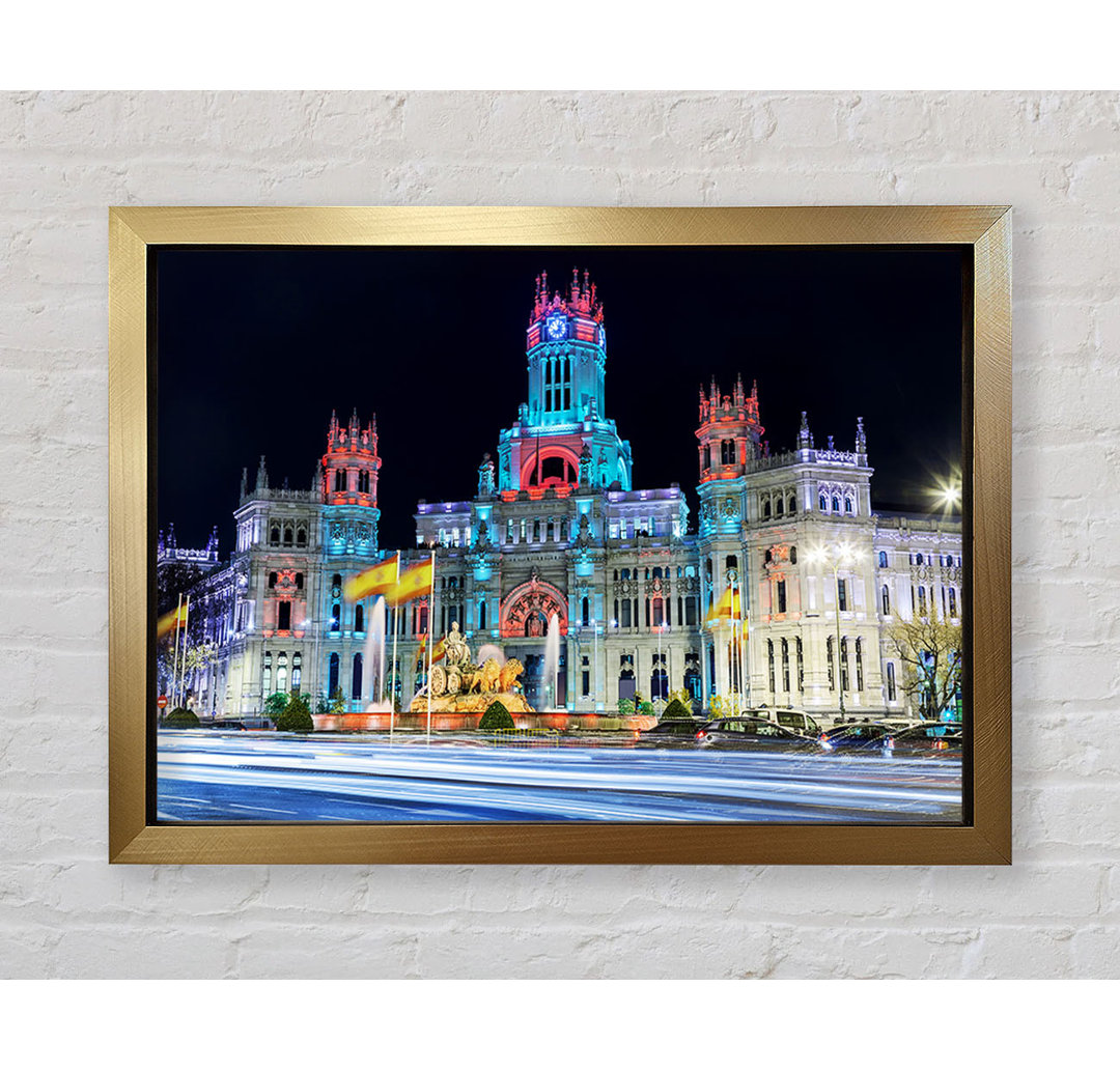 Gerahmtes Wandbild Madrid City Building At