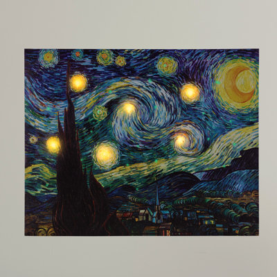 « starry night » par vincent van gogh, reproduction de peinture à l’huile sur toile