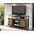 TV Furniture Rustic Oak &amp; Black TV Stand with Sliding Barn Doors | Oak | TV Size Ranges 50-59 Inches