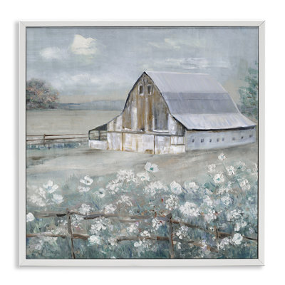 Stupell Industries Blooming Farmhouse Meadow Framed Giclee Art by Sally Swatland