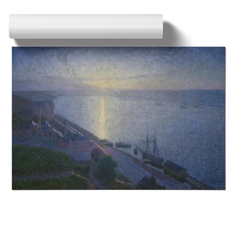 Sunset by Eugene Jansson - No Frame Painting, 30cm H x 42cm W x 0.1cm D
