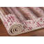 Tapis rayé rose à motif abstrait moderne 3 x 5