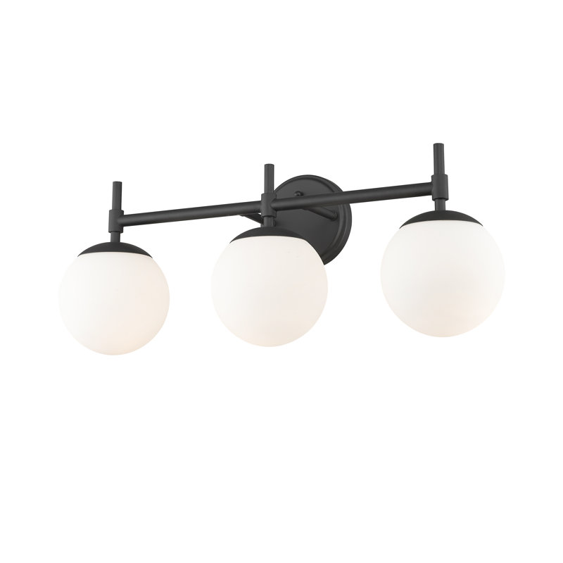 Aparicio Dimmable Bathroom Vanity Light, 3, Matte Black
