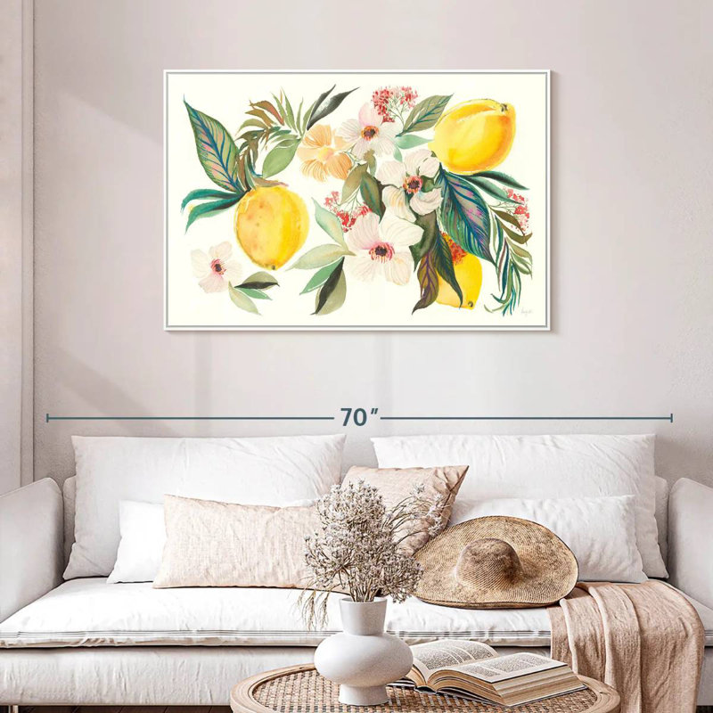 Agrumes d'été I, Cadre flottant blanc, 43 po x 29 po