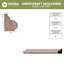 Wm1207 P 5/8 po x l 7/8 po x L 96 po Moulure de bois franc massif de qualité américaine-96930645