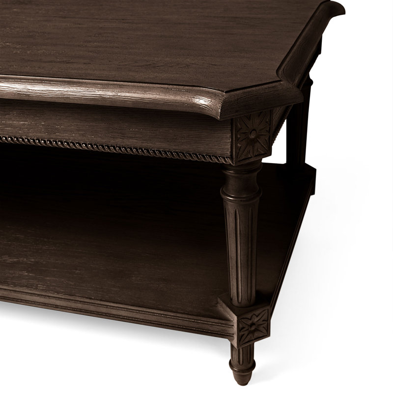 Table basse rectangulaire en bois Maven Lane Pullman, Brun antique