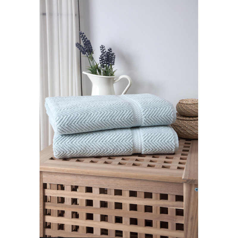 Vandewa Luxury Turkish Cotton Bath Sheet Set, Light Aqua, Bath Towel - 2 Pack