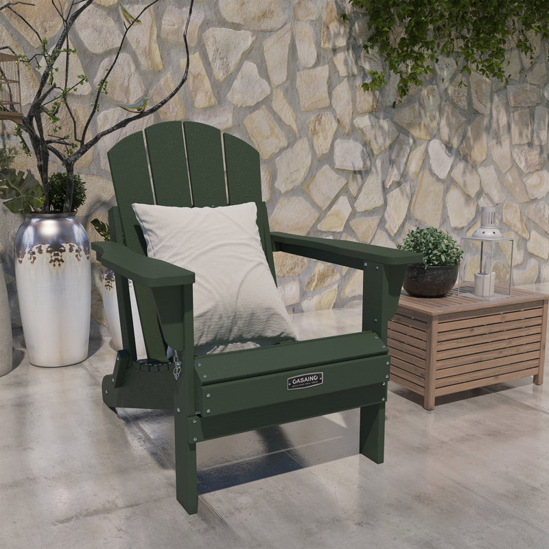 Chaise Adirondack pliable pour l'extérieur, Vert