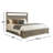 Mauve Upholstered Platform Storage Bed
