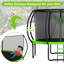 Trampoline ronde GVDV de 3,66 m (12 pi) avec filet de sécurité, panier de basketball, arroseur et lumières DEL pour les jeux extérieurs des enfants.-122921138